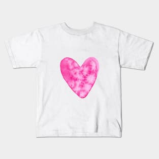 pink watercolor heart Kids T-Shirt